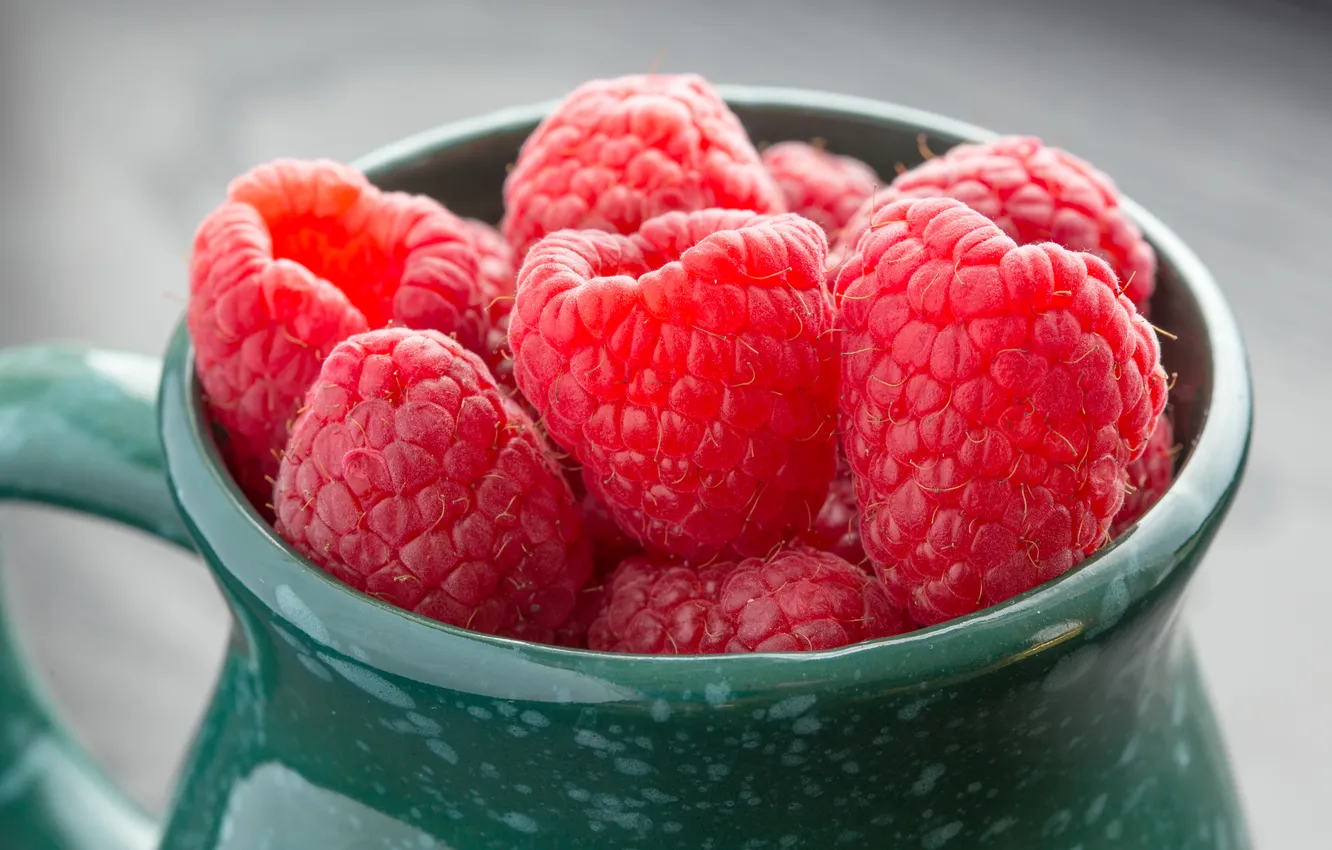 Фото обои макро, ягоды, Raspberries