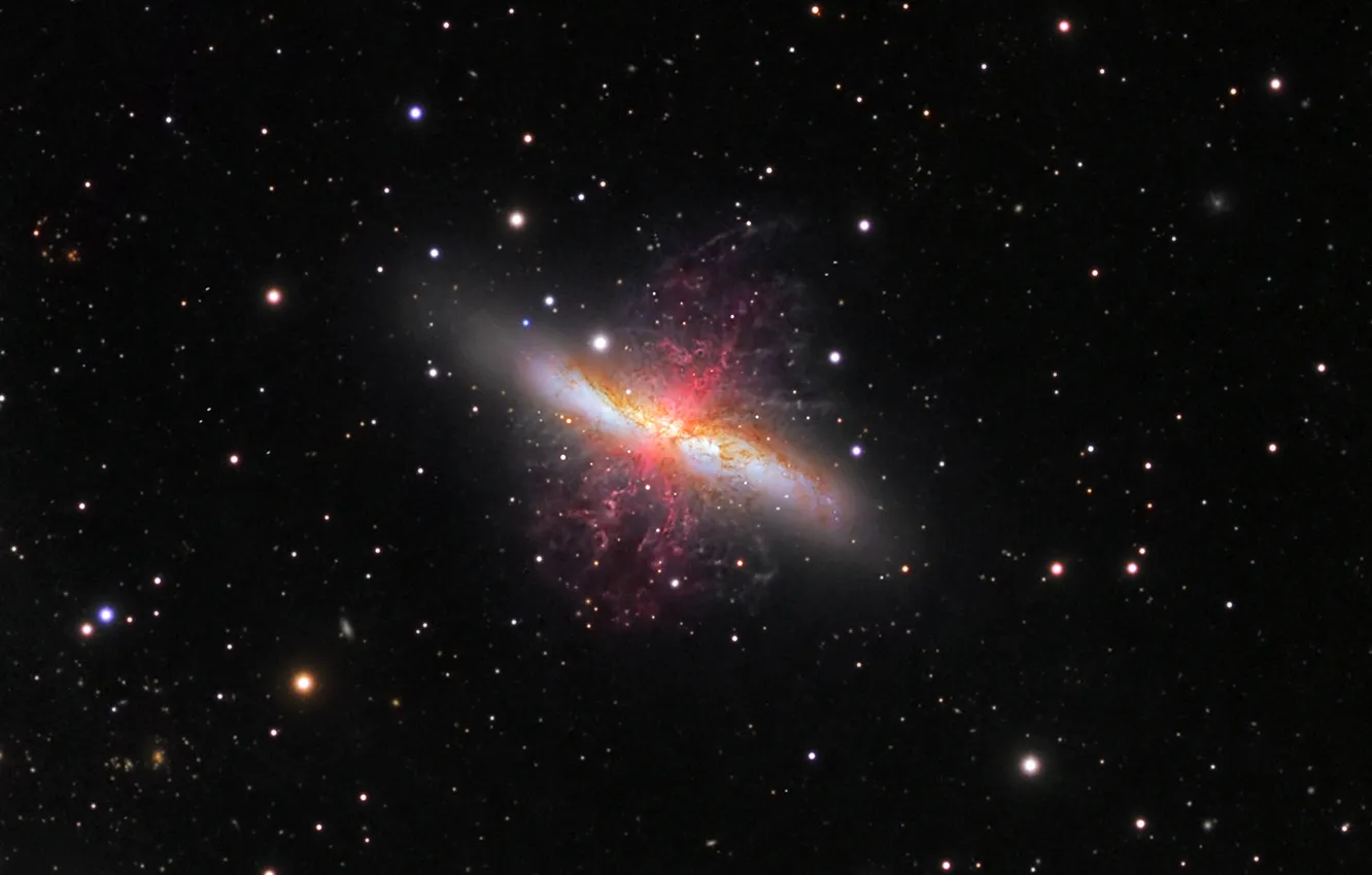 Фото обои галактика, M82, сверхветер, Сигара