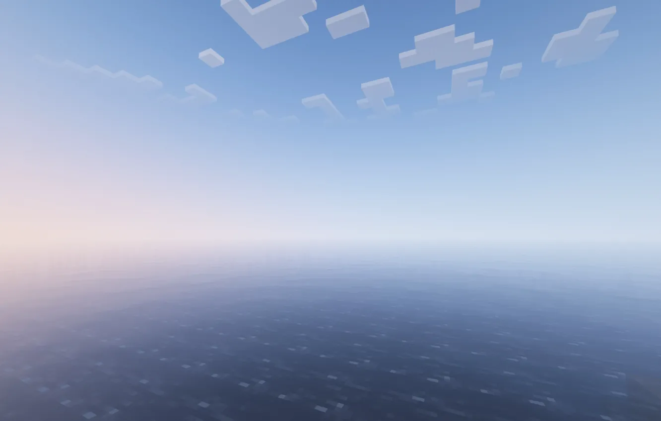 Фото обои игры, ocean, sunrise, minecraft, майнкрафт