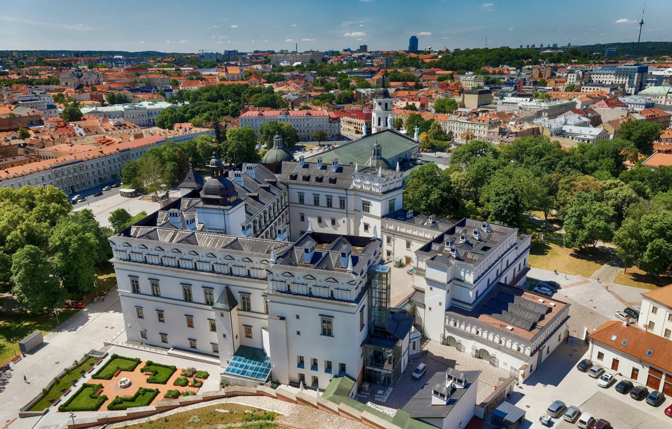 Фото обои здания, дома, архитектура, дворец, Литва, Lithuania, Вильнюс, Vilnius