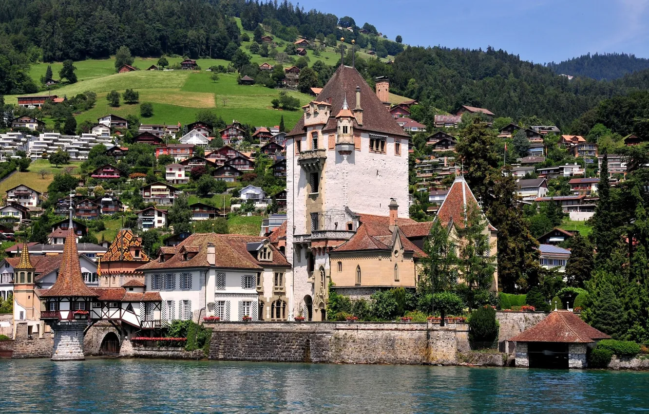 Фото обои Швейцария, Замок, Оберхофен, Замок Оберхофен