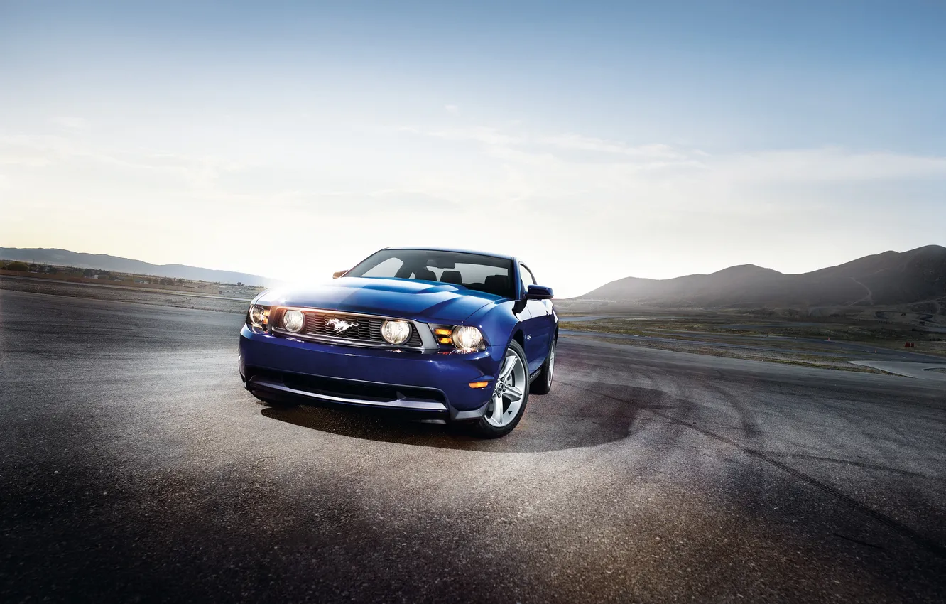 Фото обои машина, авто, пейзаж, горы, природа, обои, Mustang, Ford