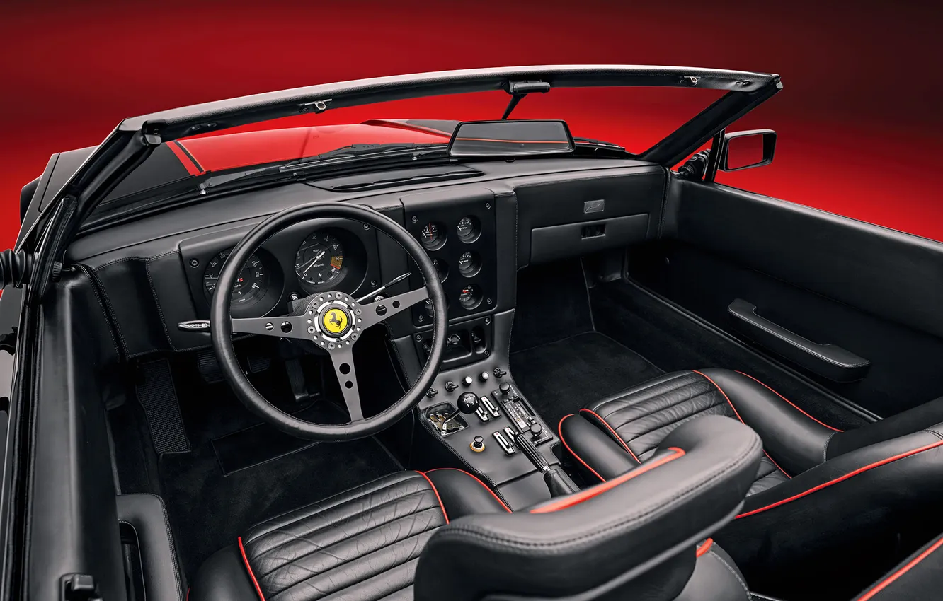 Фото обои интерьер, 1971, Ferrari, суперкар, supercar, Spyder, ретро автомобили, единственный экземпляр