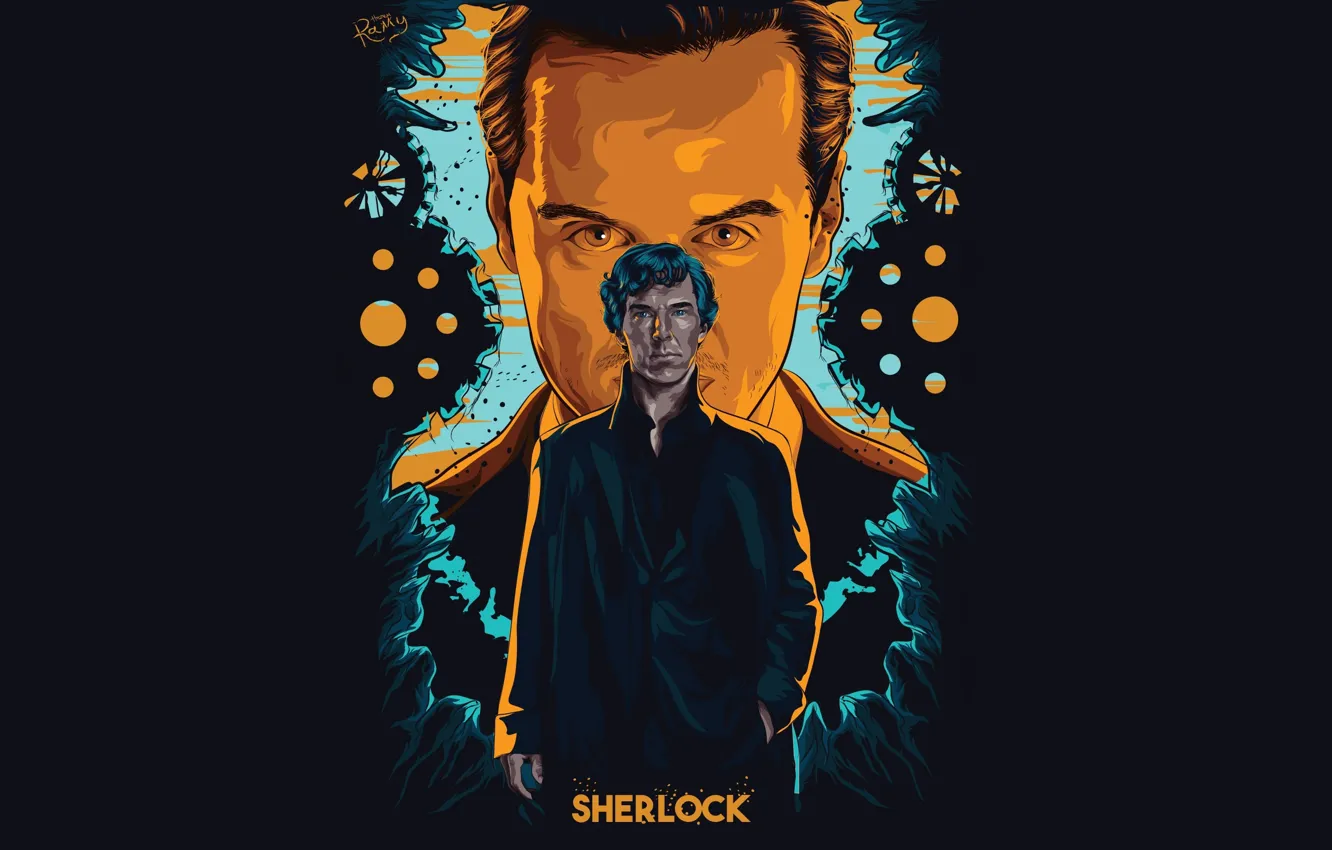 Фото обои арт, Шерлок Холмс, Бенедикт Камбербэтч, Sherlock, Sherlock BBC, Sherlock Holmes, Sherlock (сериал)