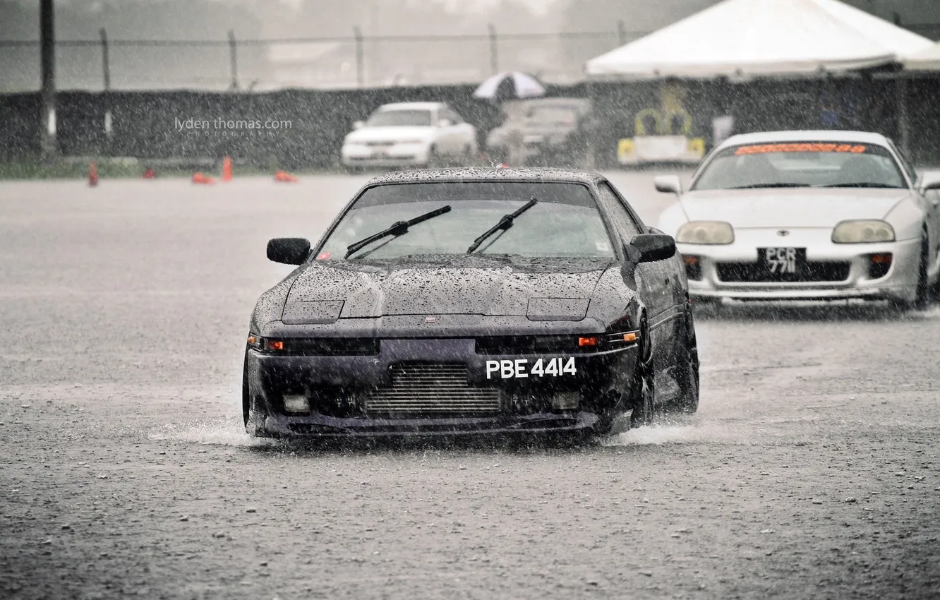 Фото обои дождь, supra, honda, rain, хонда, toyota, тойота, супра