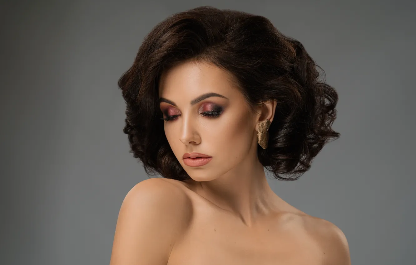 Фото обои девушка, портрет, макияж, фотомодель, Serhii Bobyk
