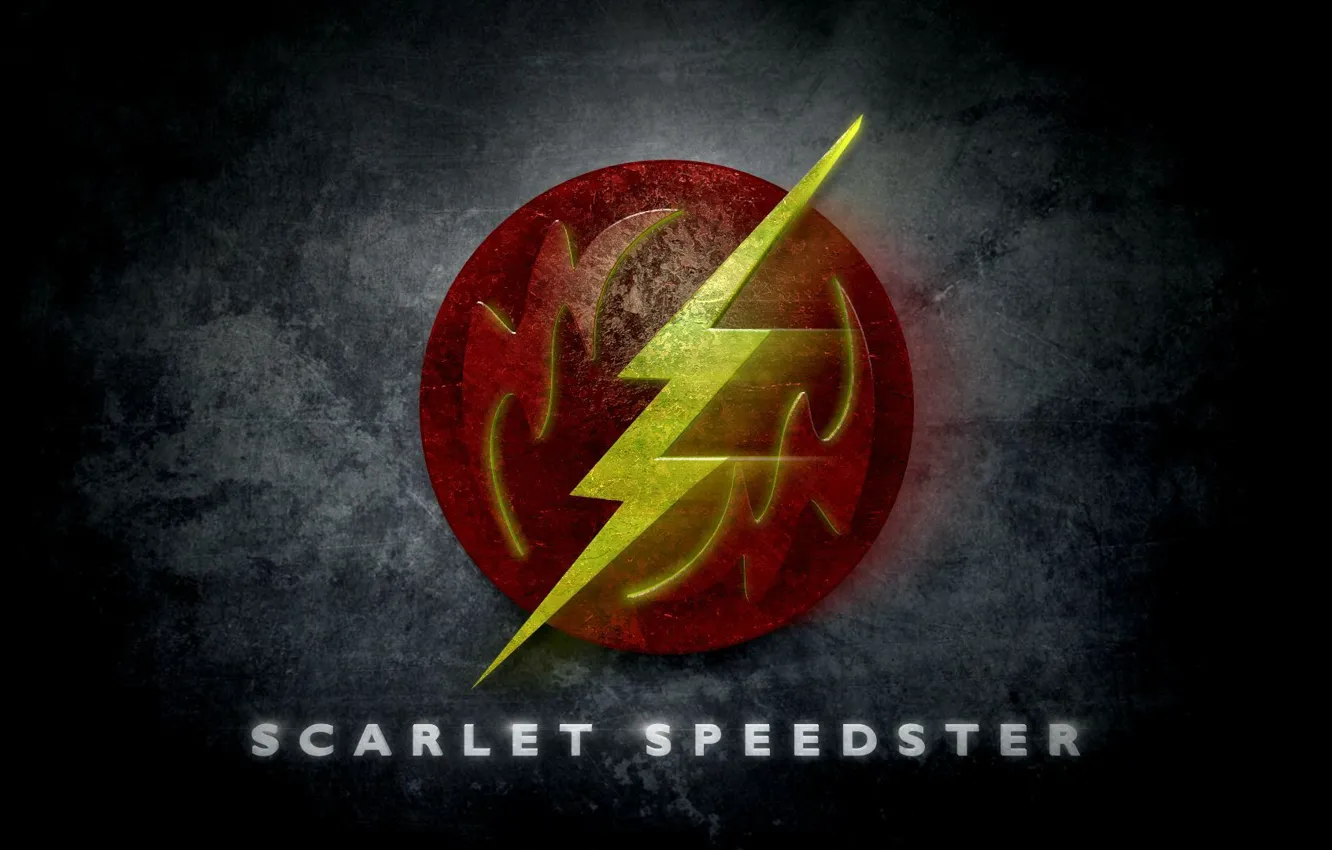 Фото обои logo, comics, Flash, scarlet speedster