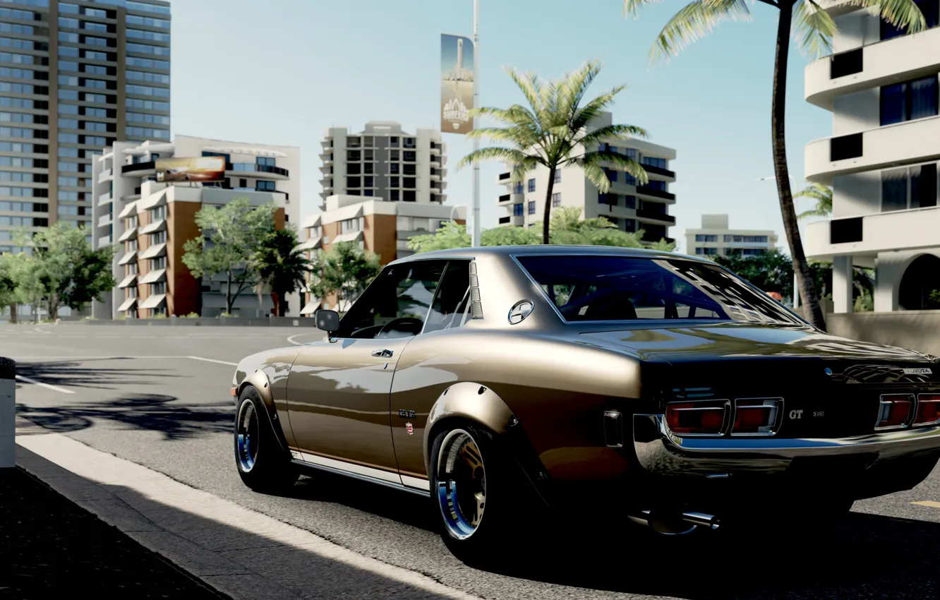 Фото обои город, улица, Forza Horizon 3, Toyota Celica