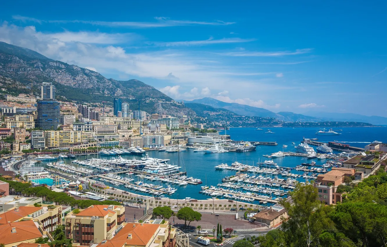 Фото обои порт, Монако, Монте-Карло