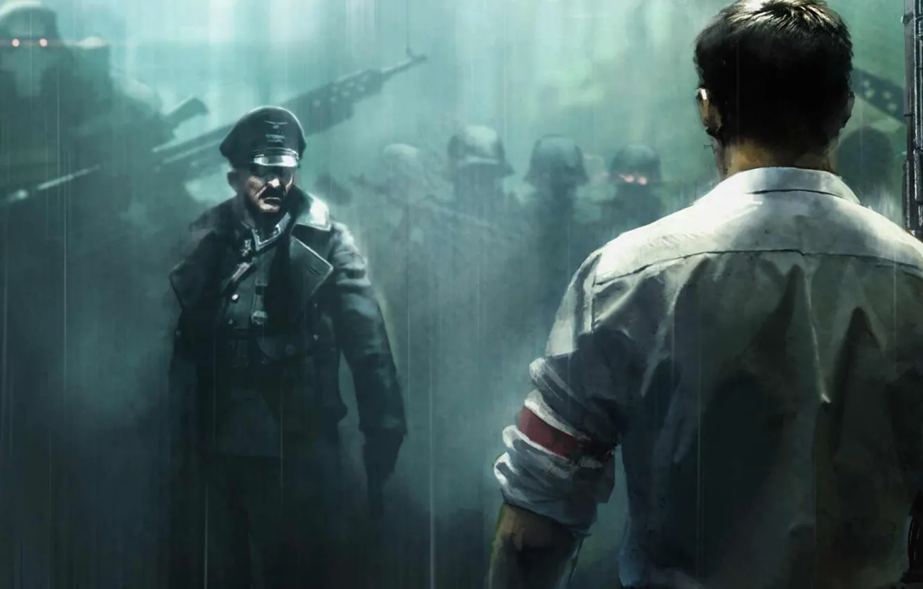 Фото обои Art, МЕХ, War, Soldier, Nazi, Führer