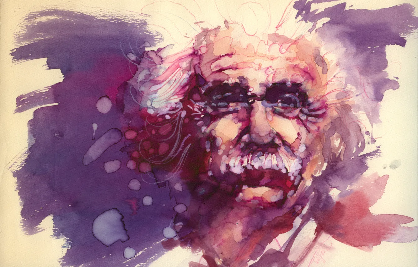 Фото обои лицо, Альберт Эйнштейн, Albert Einstein, физик, учёный