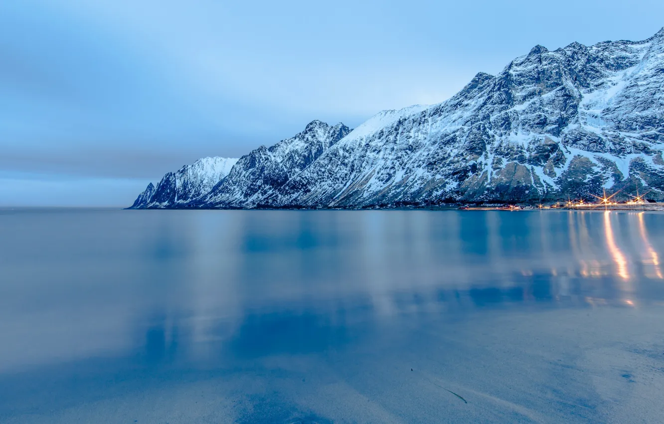 Фото обои landscape, nature, seascape, Norway, Senja, Ersfjord