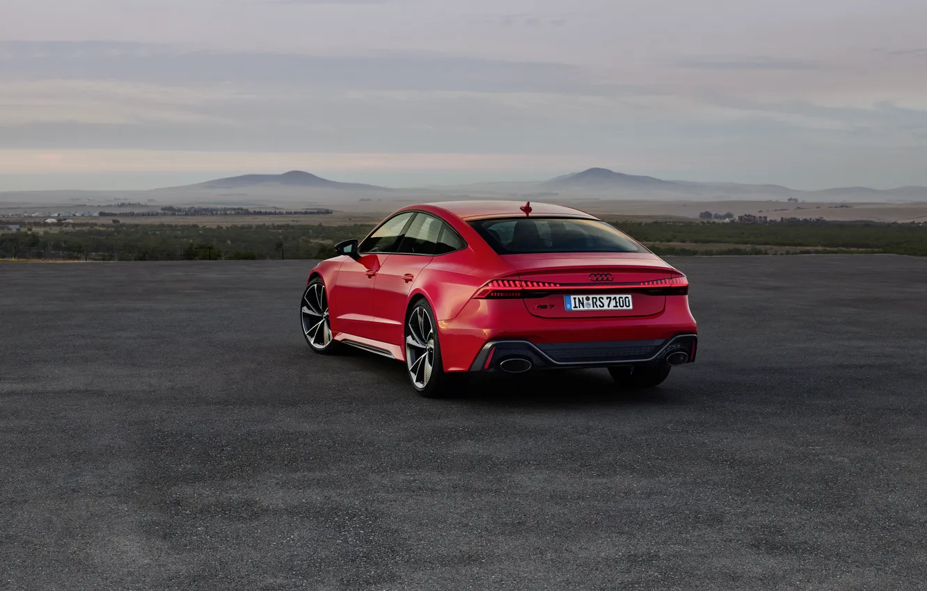 Фото обои Audi, вид сзади, Sportback, RS 7, RS7, 2020