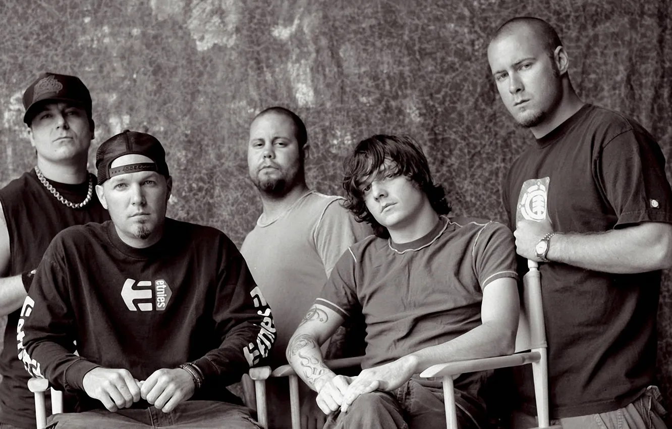 Фото обои Фред Дёрст, Limp Bizkit, Джон Отто, Сэм Риверс, Уэс Борланд, DJ Lethal