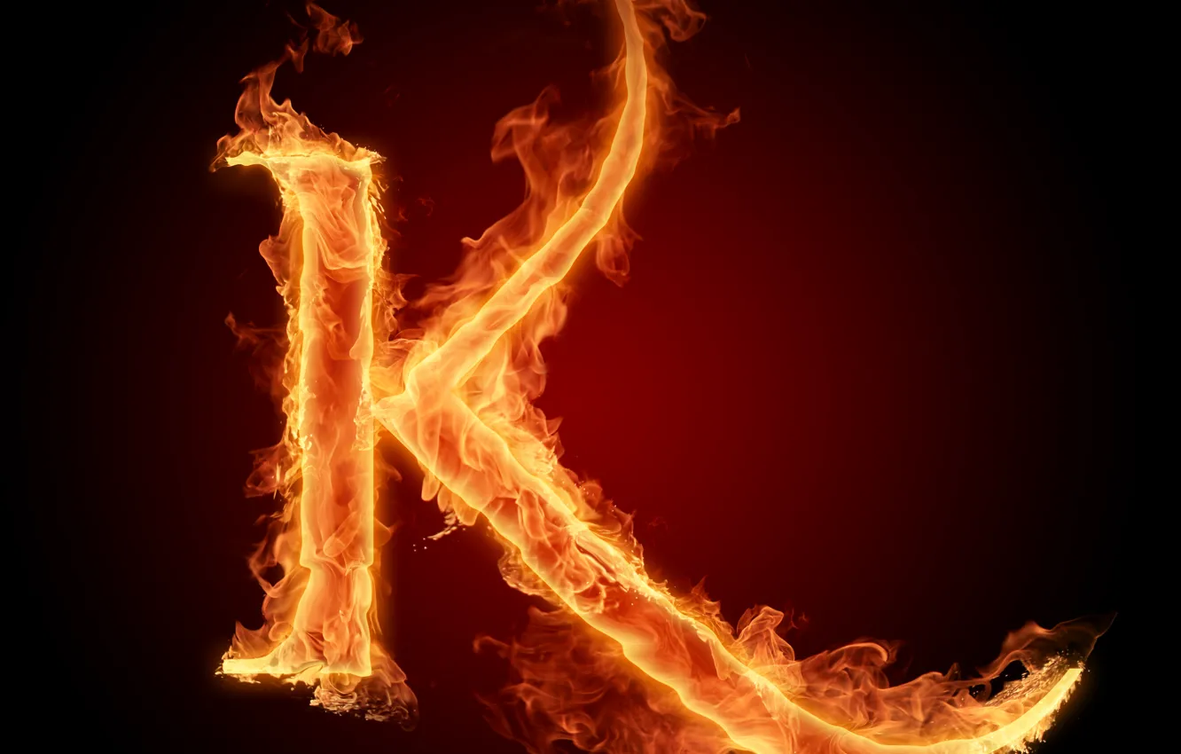 Фото обои огонь, пламя, буква, алфавит, литера, латиника