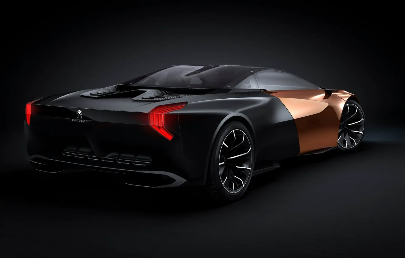 Фото обои car, Concept, Peugeot, black, Onyx