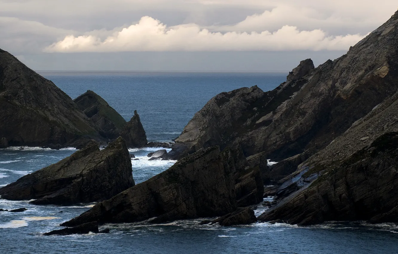 Фото обои Ireland, Rocks, Port Donegal