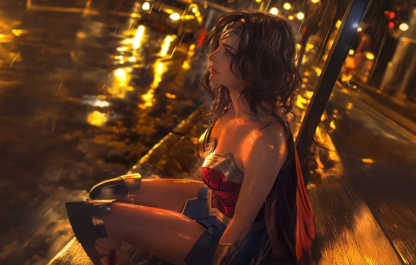 Фото обои wonder woman, justice, goddess