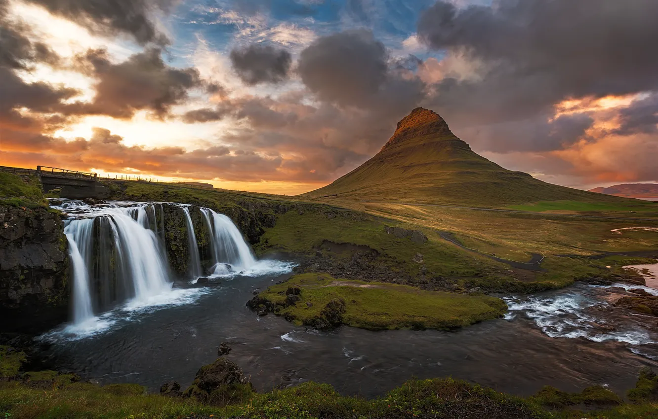 Фото обои Исландия, Iceland, Kirkjufell