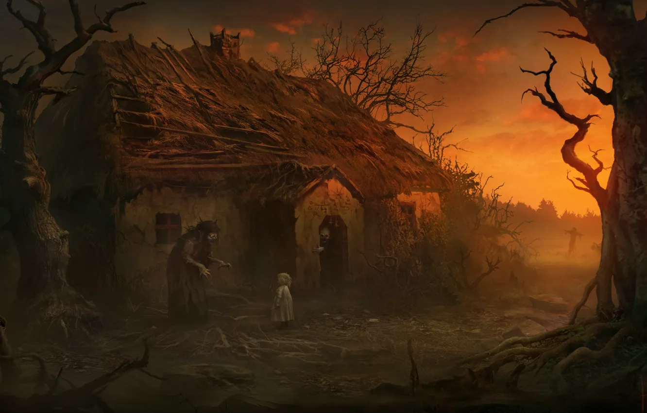 Фото обои дом, жертва, ведьма, ребёнок, witch