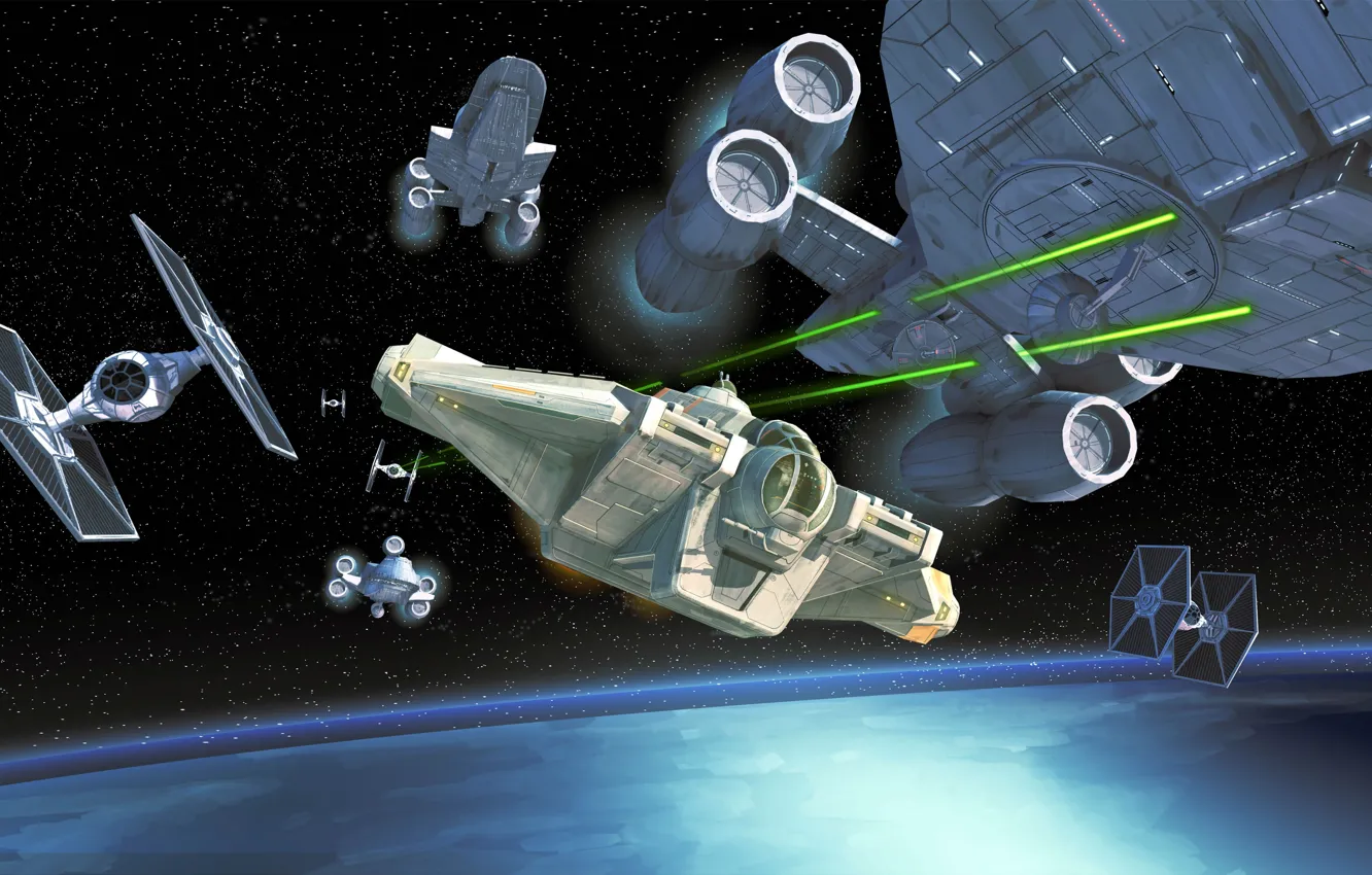 Фото обои animated series, Звездные войны: Повстанцы, spaceship Ghost, Star Wars: Rebels