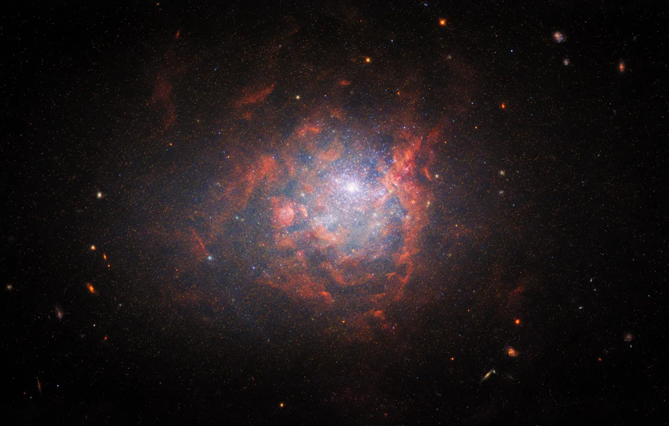 Фото обои космос, галактика, линзовидная, NGC 1705, неправильная, карликовая