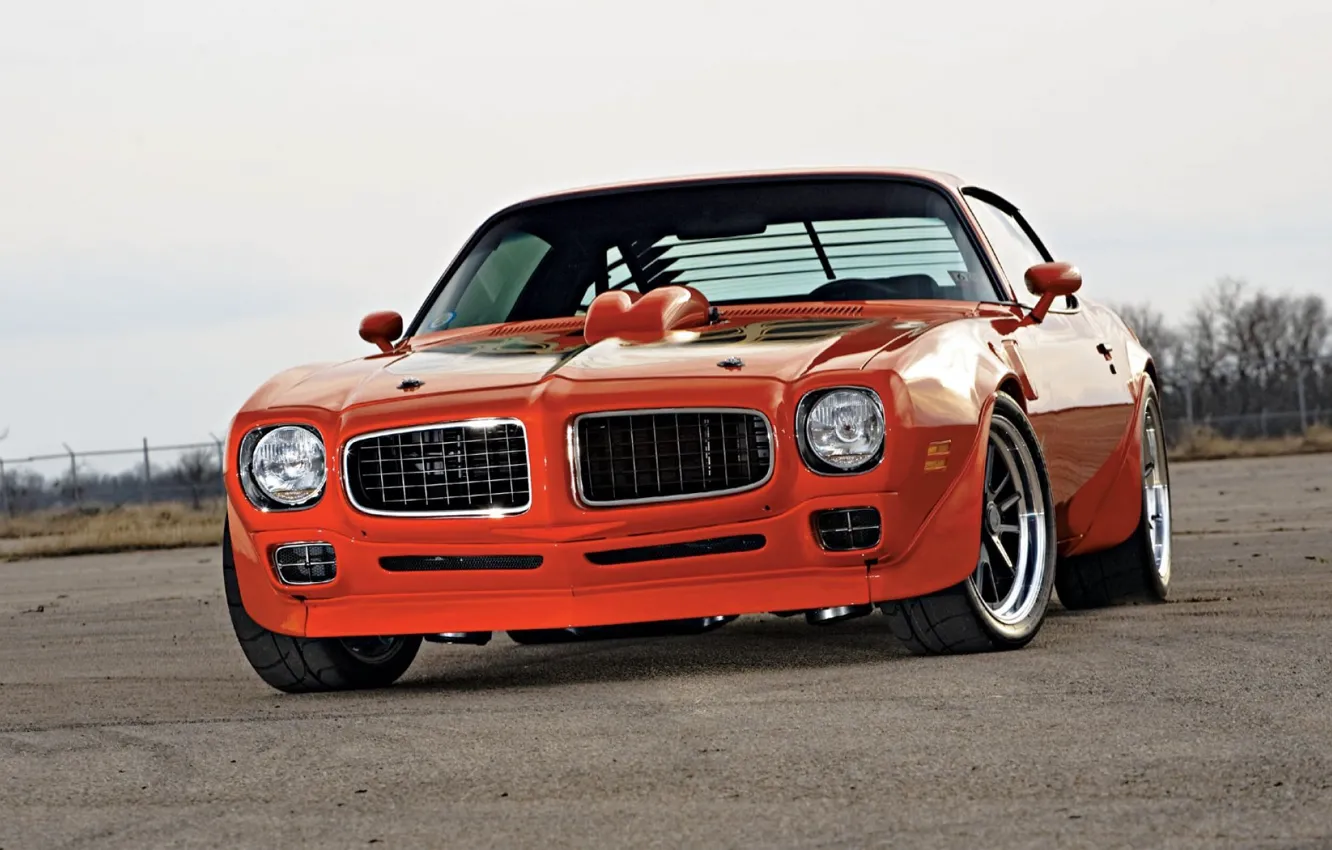 Фото обои Orange, Trans Am, Pontiac Firebird, Muscle classic