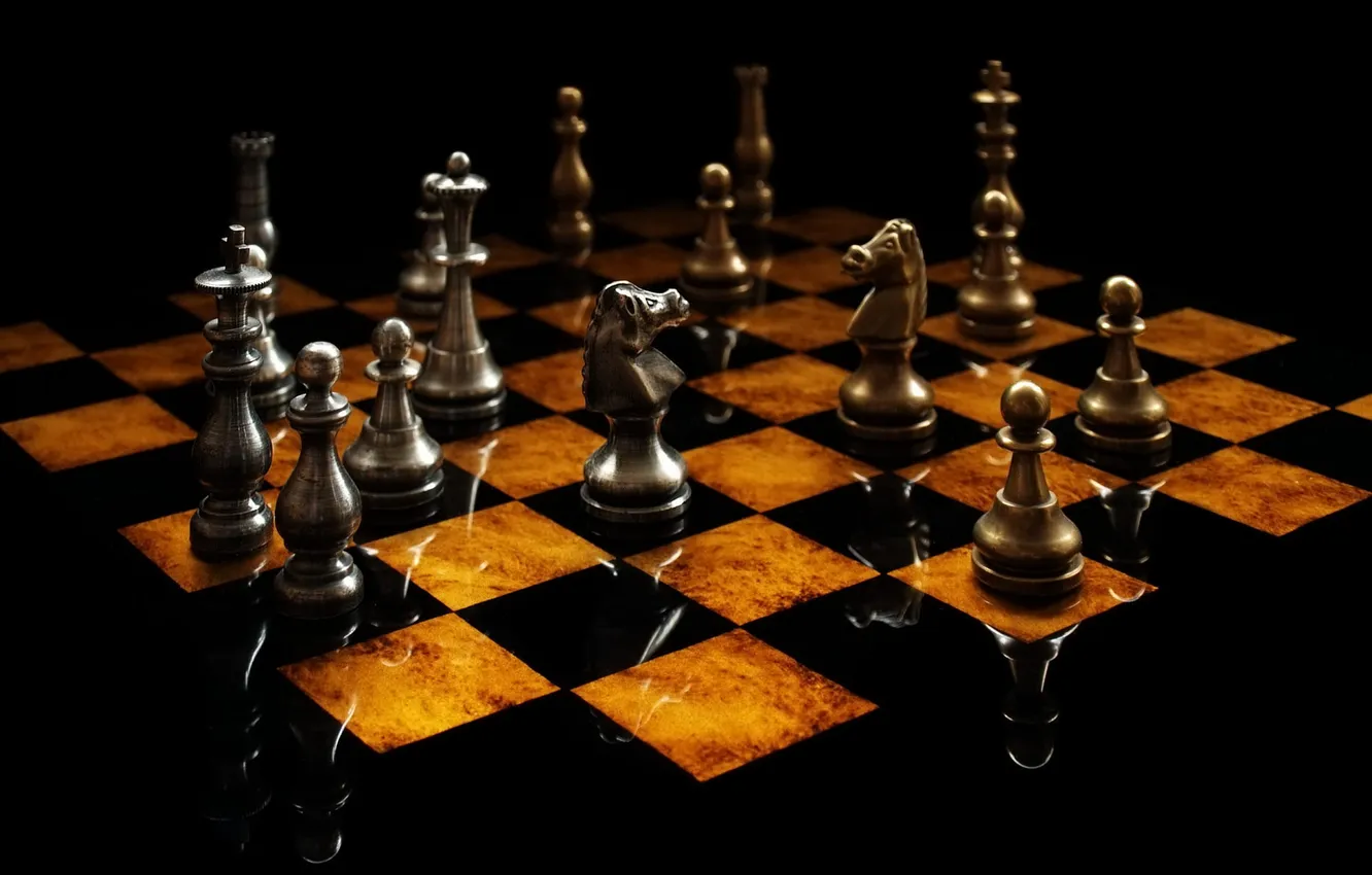 Фото обои шахматы, доска, фигуры, chess