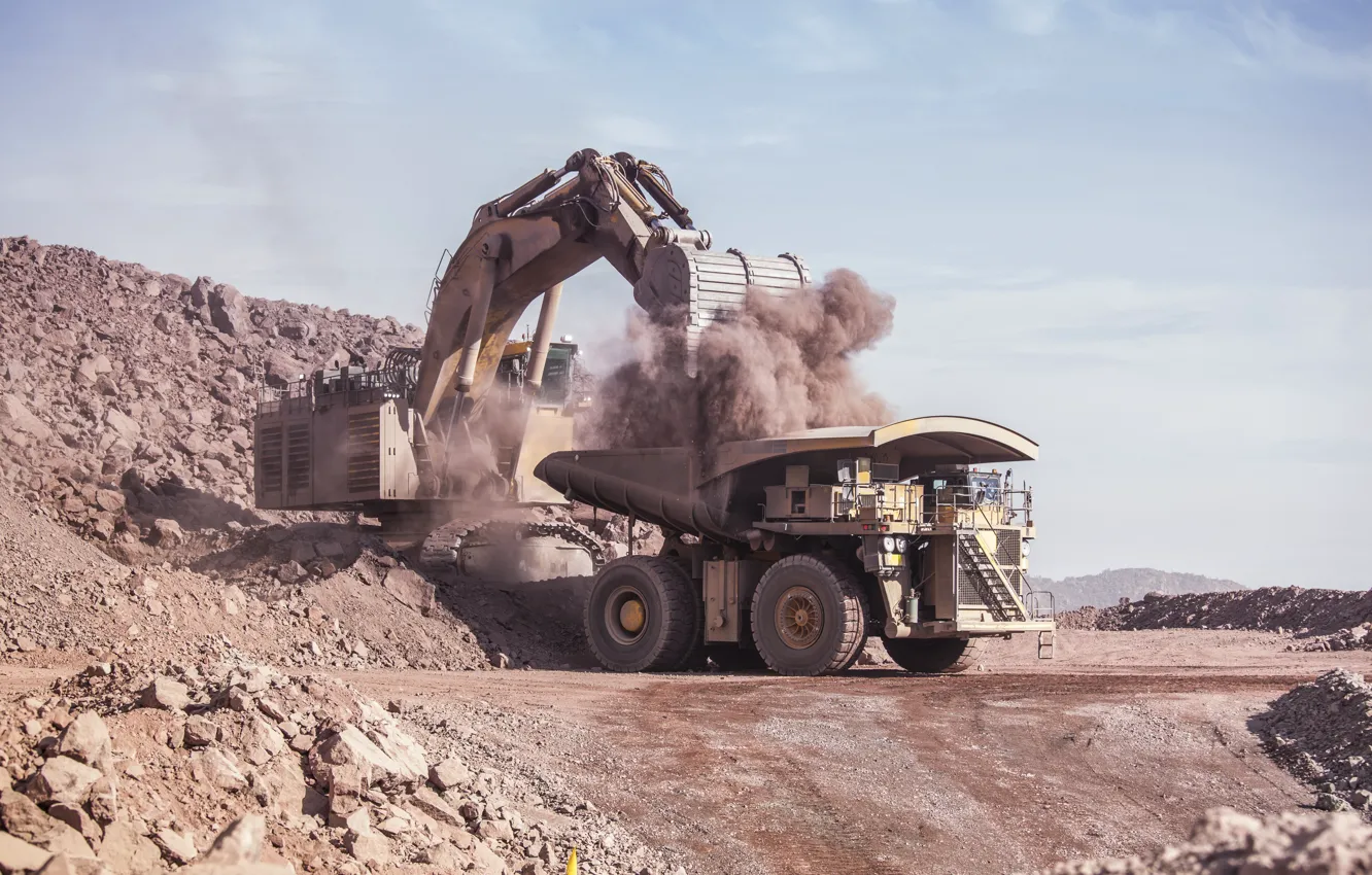 Фото обои heavy machinery, loader, mining