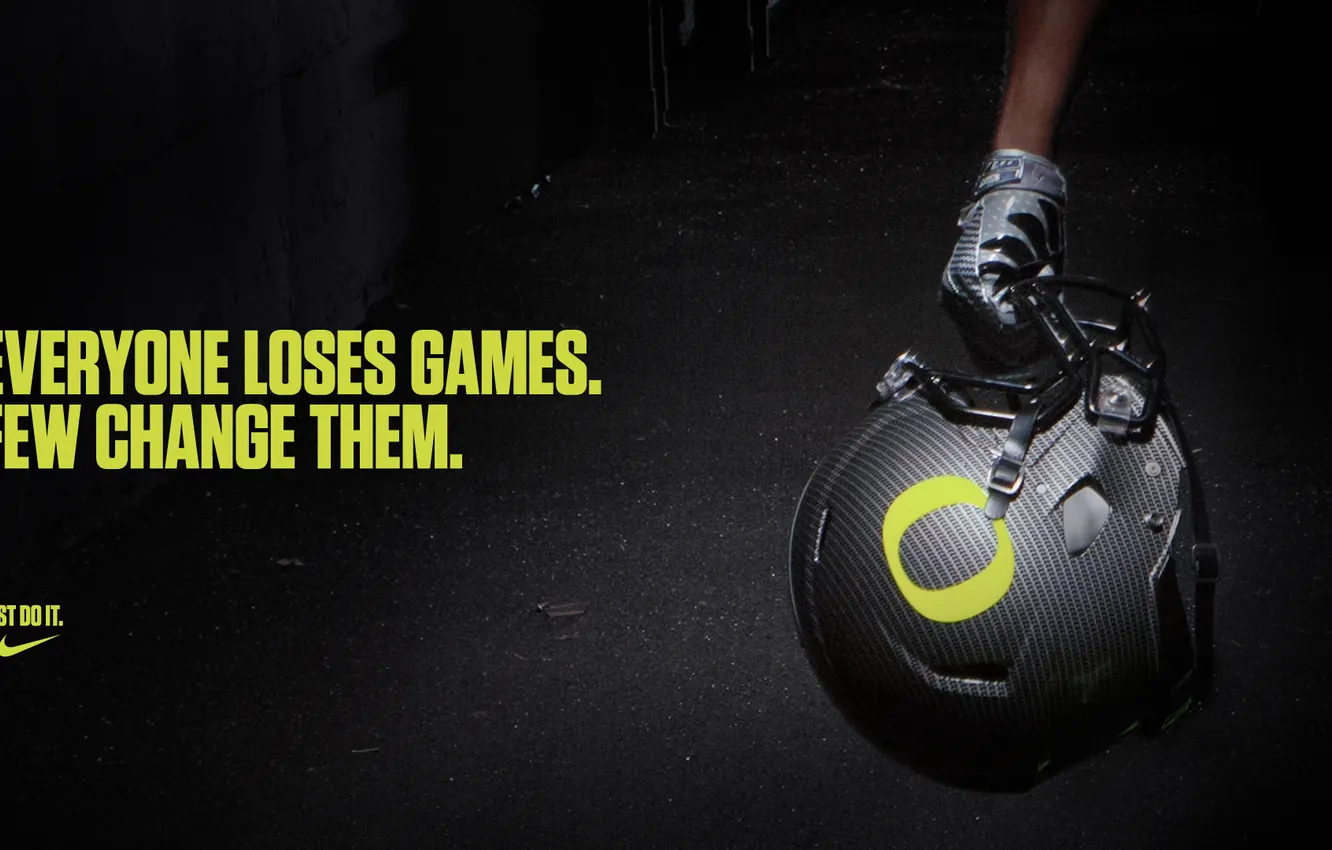 Фото обои надпись, Шлем, Oregon, мотивация, Nike pro football