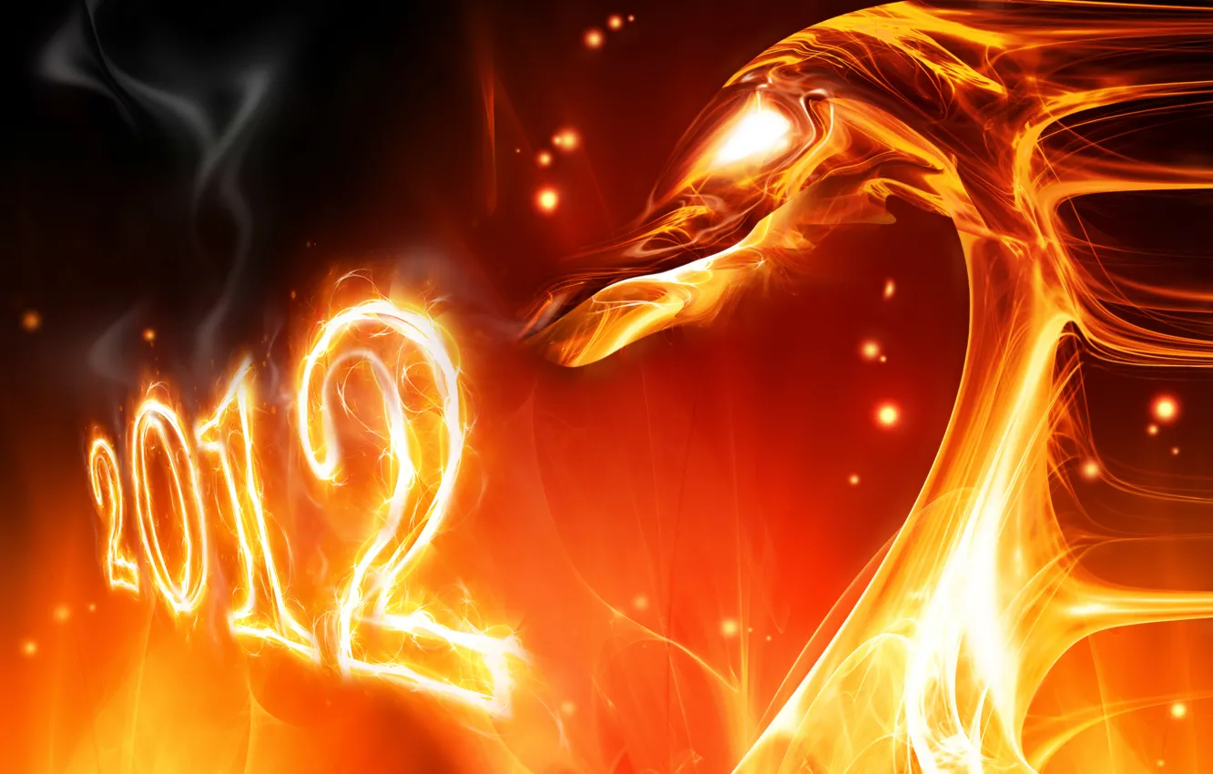 Фото обои новый год, 2012, new Year, fire dragon, огонь дракона, Год Дракона, The Year of the …