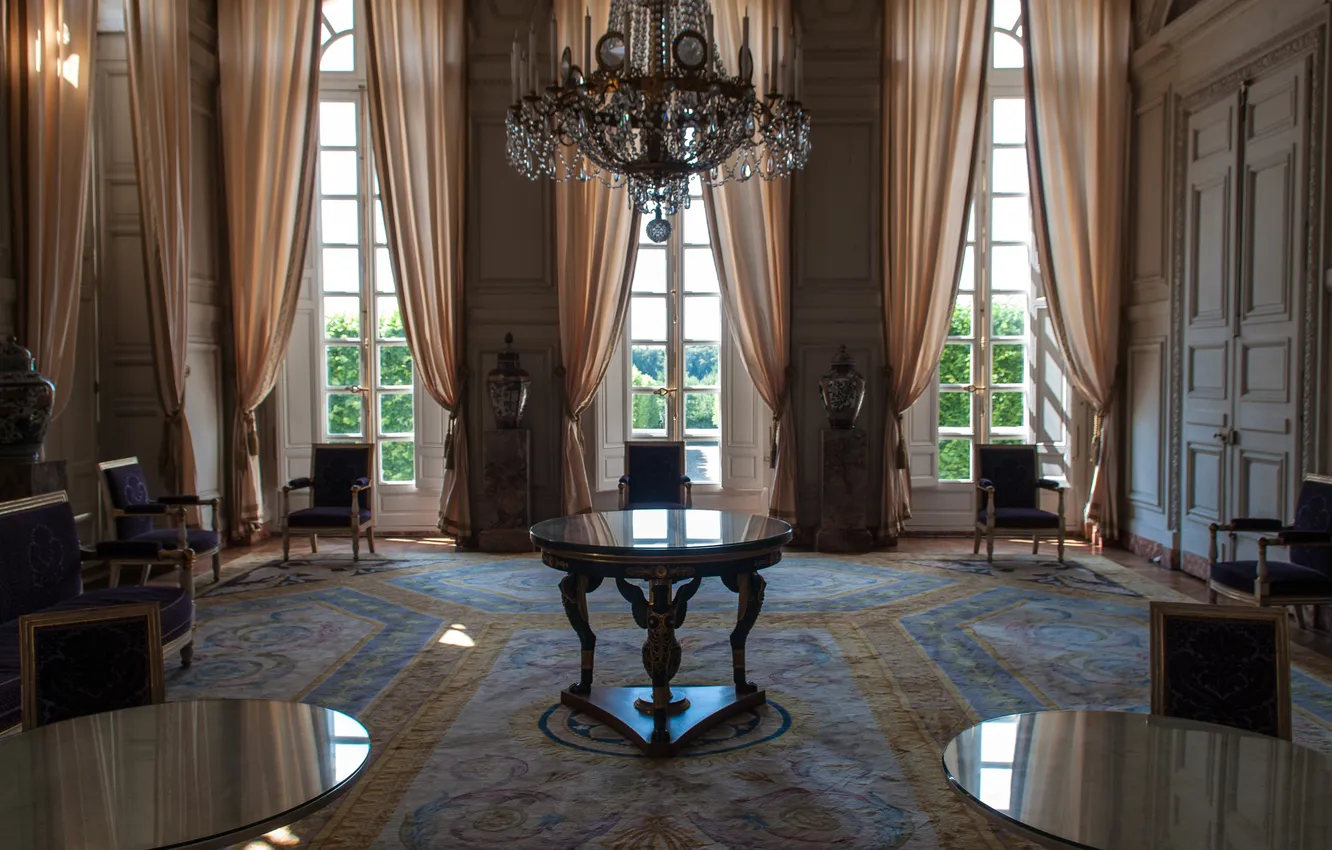 Фото обои дизайн, стиль, замок, интерьер, зал, France, Версаль, Chateau de Versailles