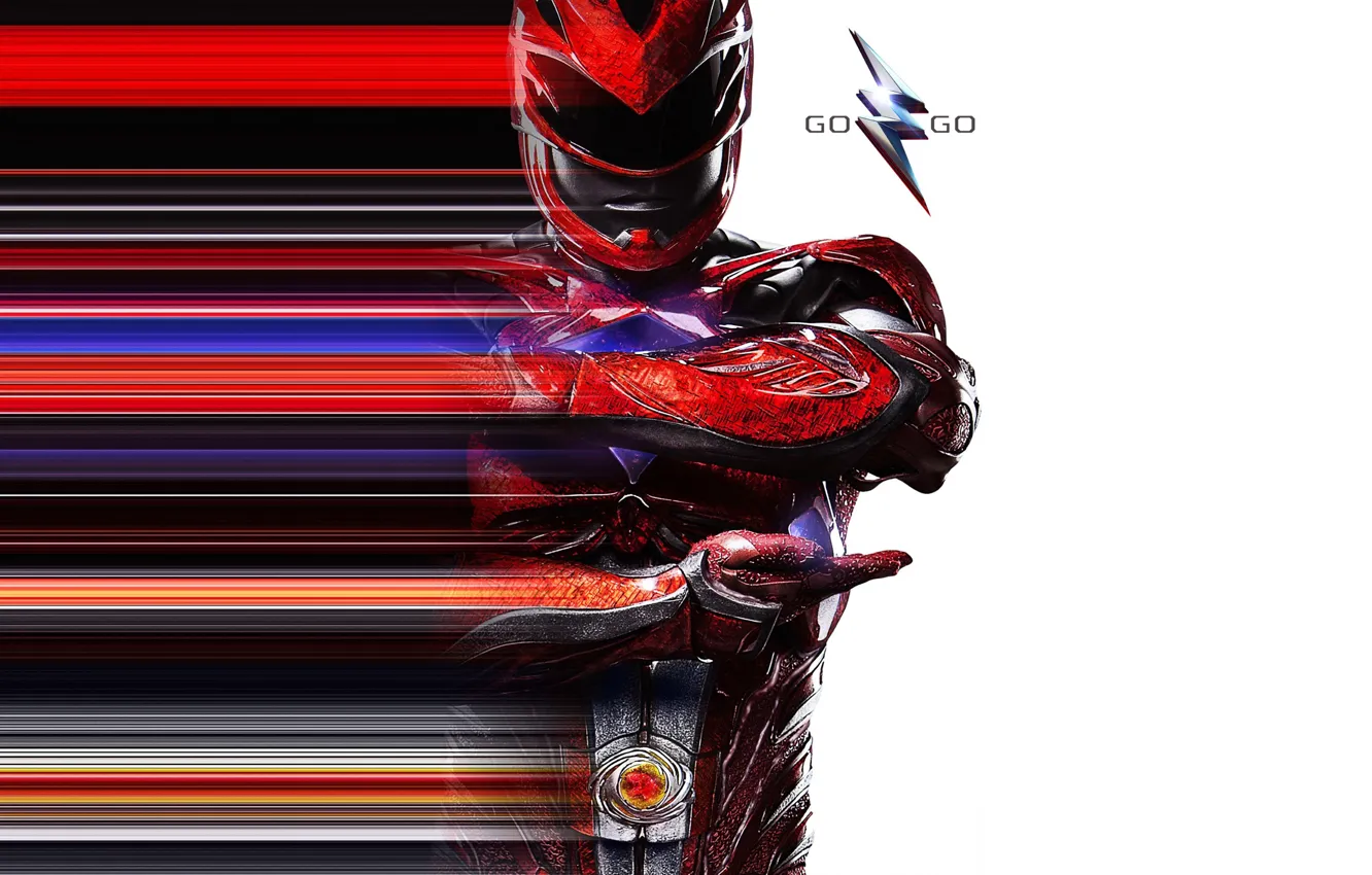 Фото обои красный, фантастика, костюм, шлем, постер, Power Rangers, Могучие рейнджеры, Red Ranger
