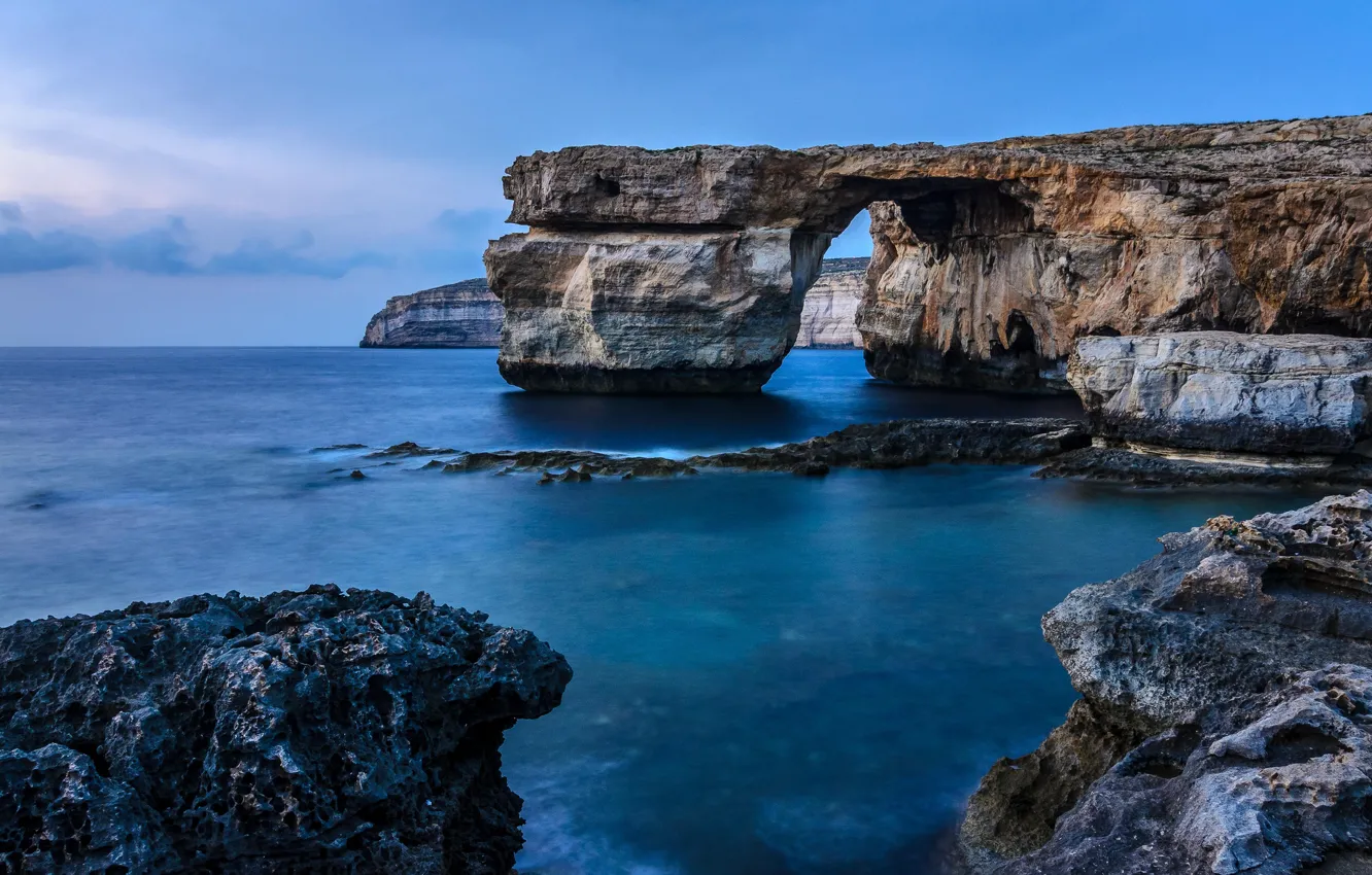 Фото обои море, скалы, арка