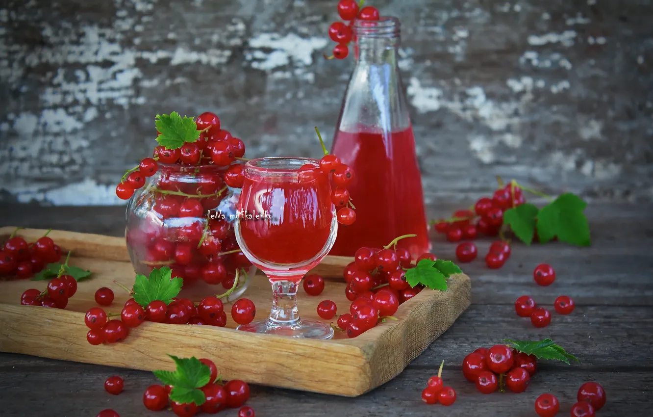 Фото обои ягоды, сок, напиток, смородина, красная смородина