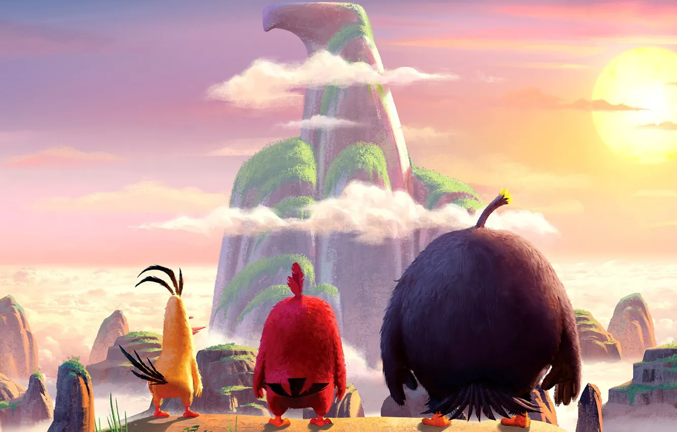Фото обои Red, game, birds, eagle, film, animated, angry, Angry Birds