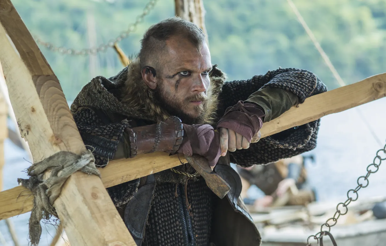 Фото обои взгляд, Vikings, Викинги, Floki, Gustaf Skarsgård