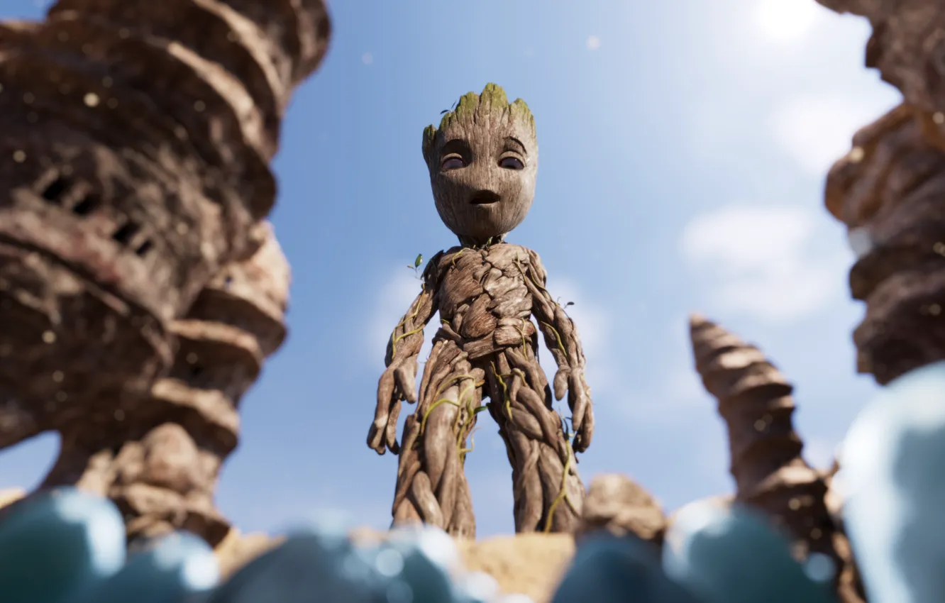 Фото обои Vin Diesel, Groot, Marvel Studios, I Am Groot