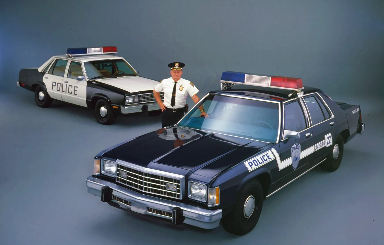 Фото обои police, police car, ford ltd II