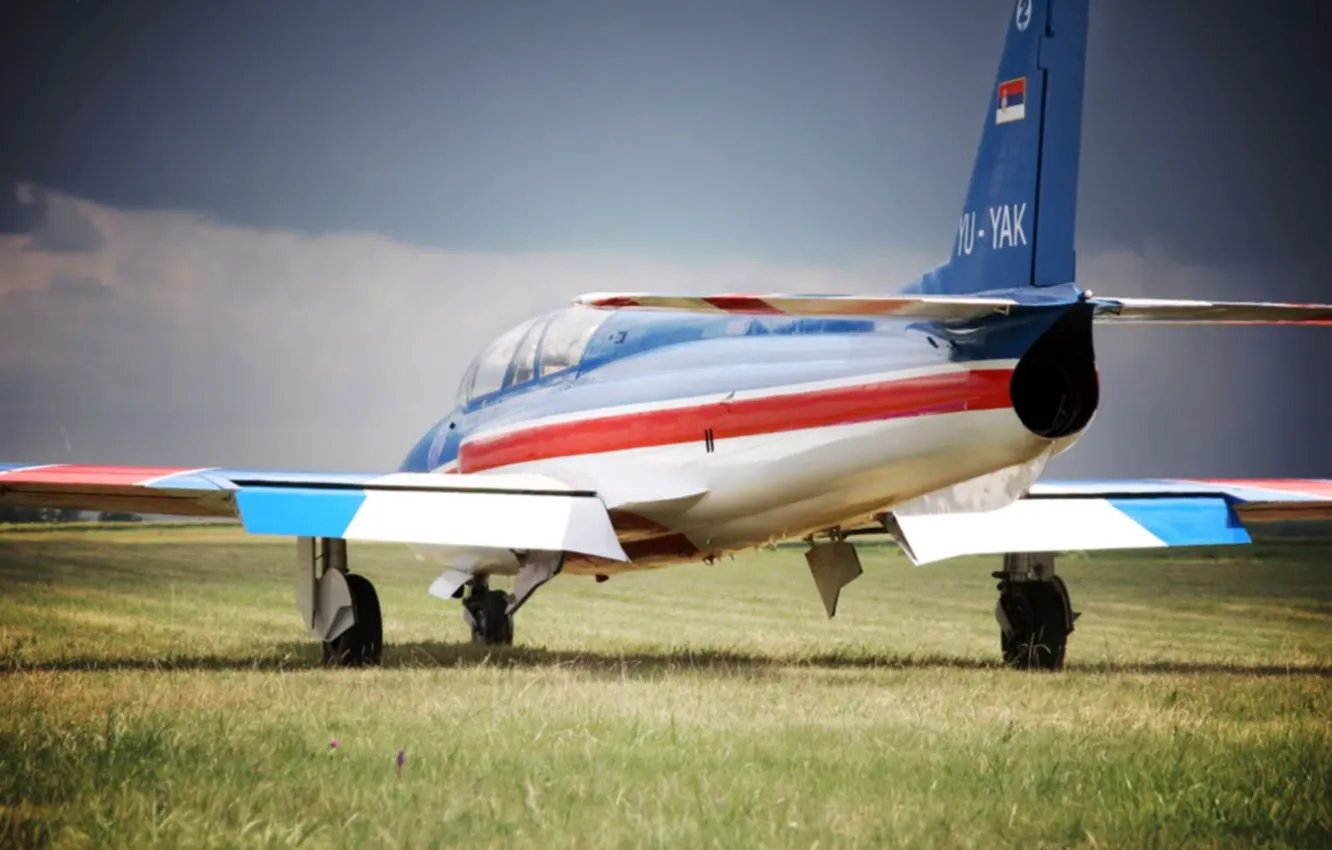 Фото обои Stars, Jet, Serbia, Taxi, Galeb G, Aerobatic Team