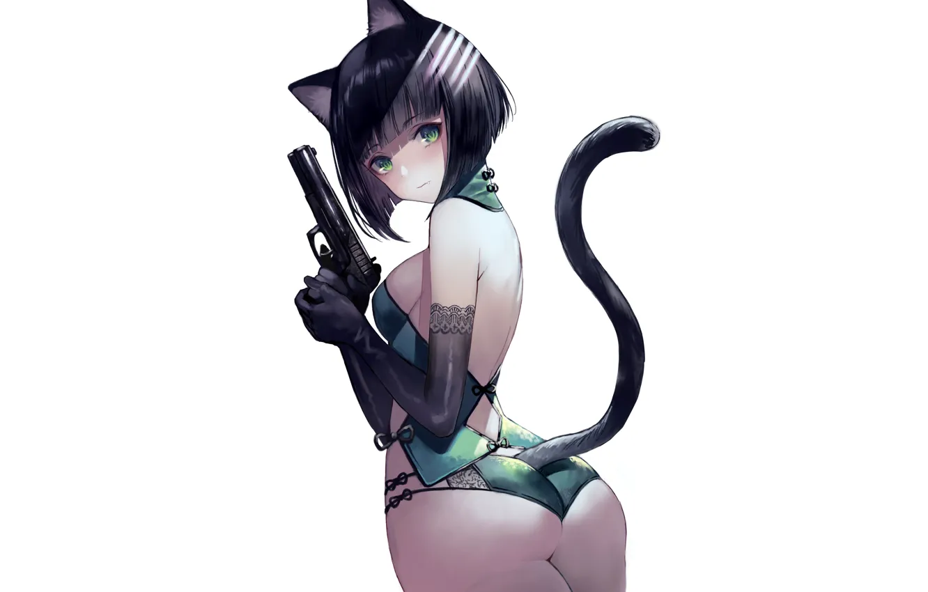 Фото обои girl, sexy, lingerie, ass, cleavage, panties, boobs, anime