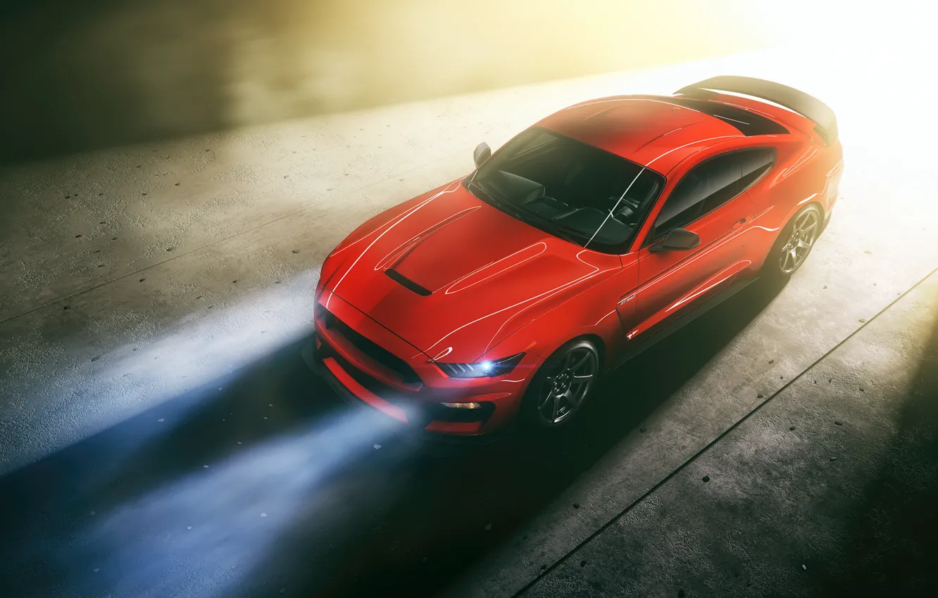 Фото обои Mustang, Ford, Light, RED
