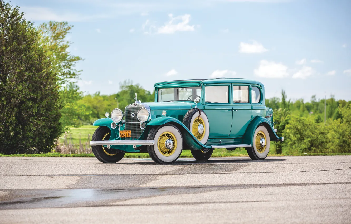 Фото обои Cadillac, 1931, мятный цвет, 1931 Cadillac V-12 Five-Passenger Sedan