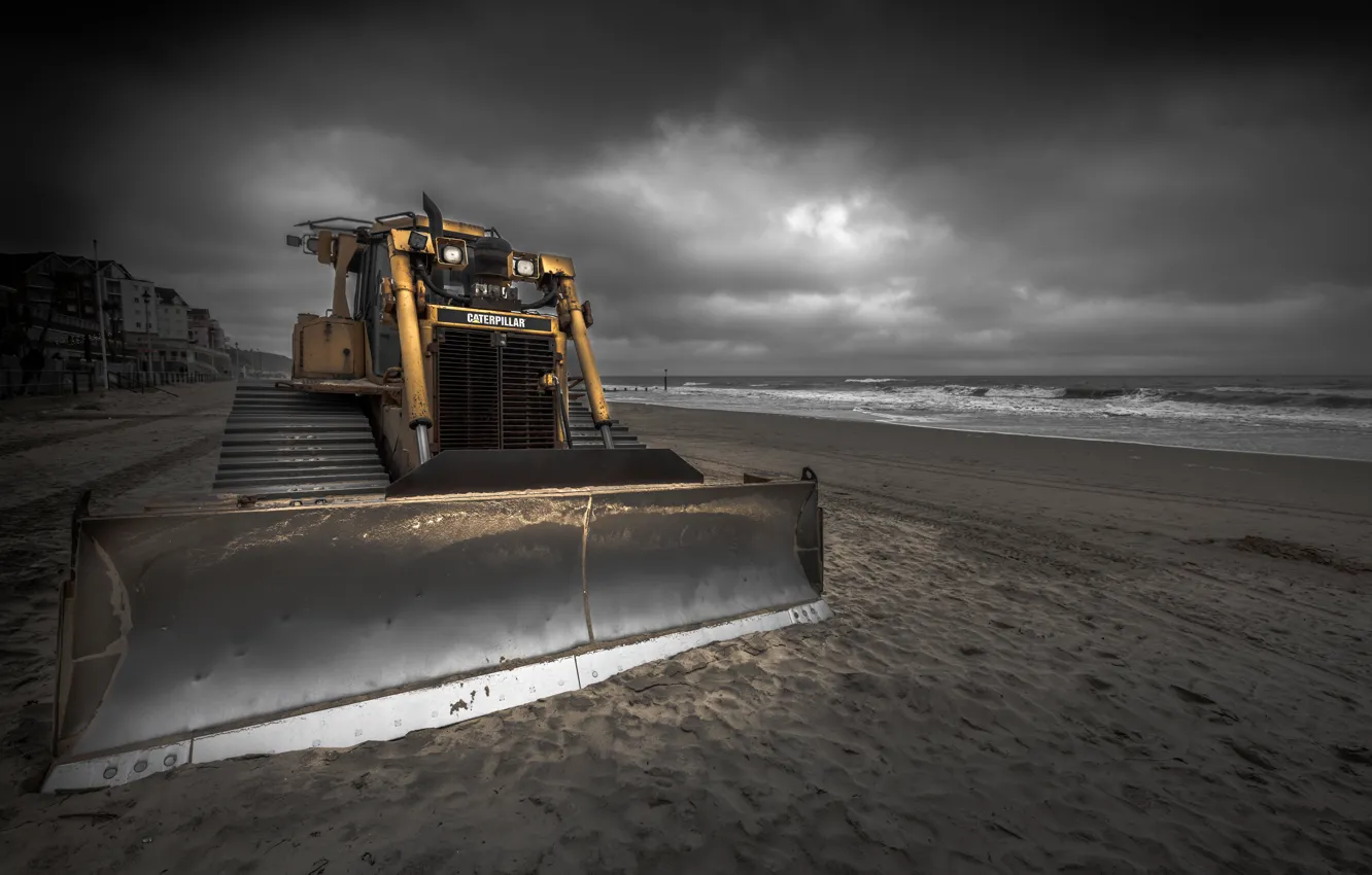 Фото обои трактор, England, Shifting Sands, Boscombe