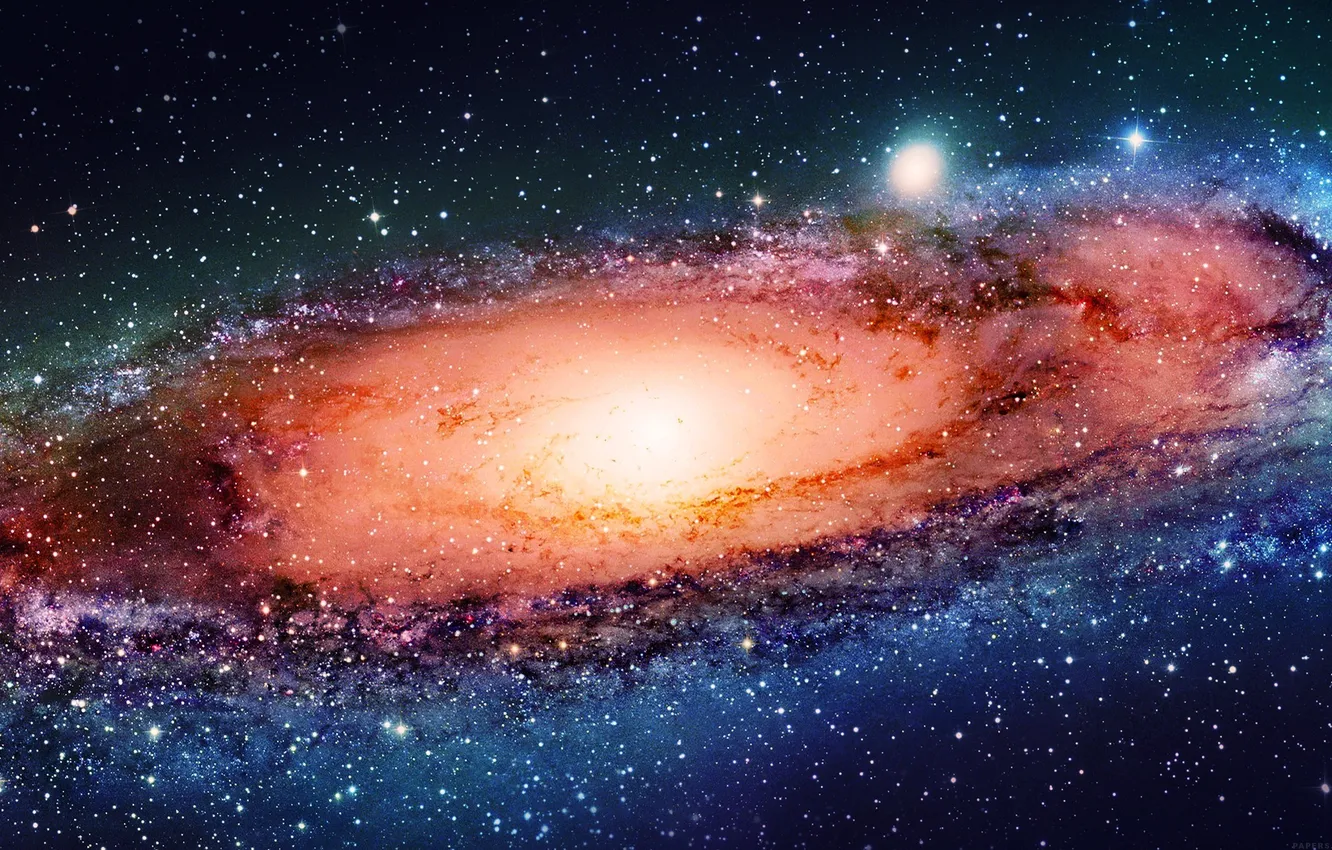 Фото обои space, universe, nebula, stars, planet, Milky Way, galaxy, atmosphere