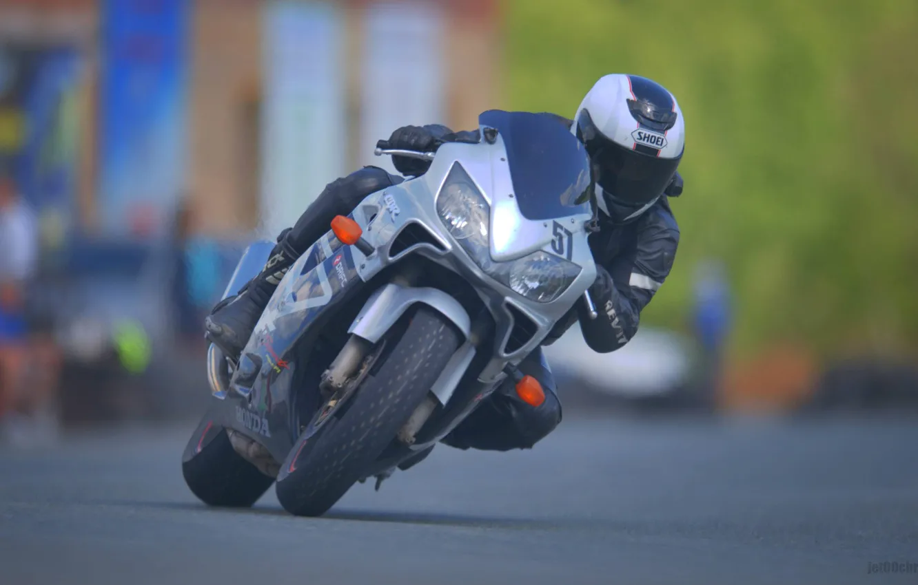 Фото обои дорога, пейзаж, мотоциклы, шлем, sport, drift, Honda, honda