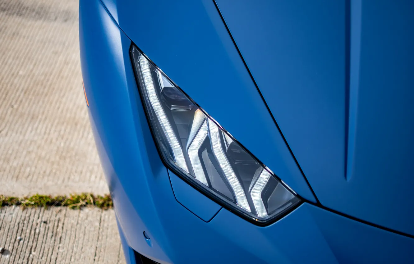 Фото обои Lamborghini, Light, Blue, VAG, Huracan, LED