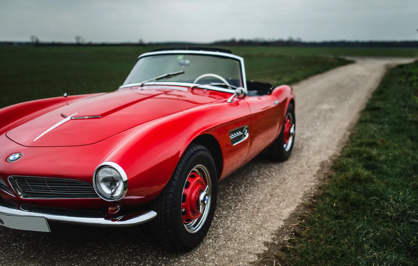 Фото обои BMW, red, 507, 1959, BMW 507