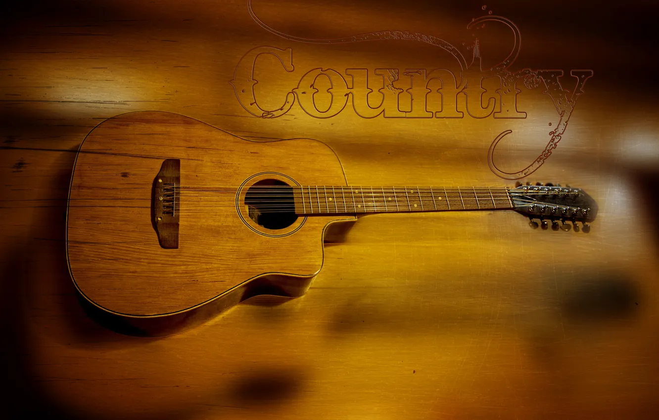 Фото обои music, yellow, wood, country, strings, Kide FotoArt, Trembita, Acoustic guitar