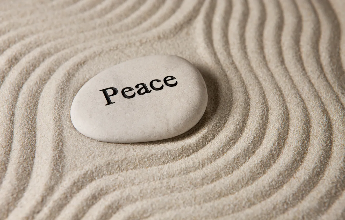 Фото обои песок, камни, peace, stone, sand, zen